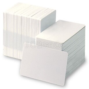 stacks of blank white ID cards